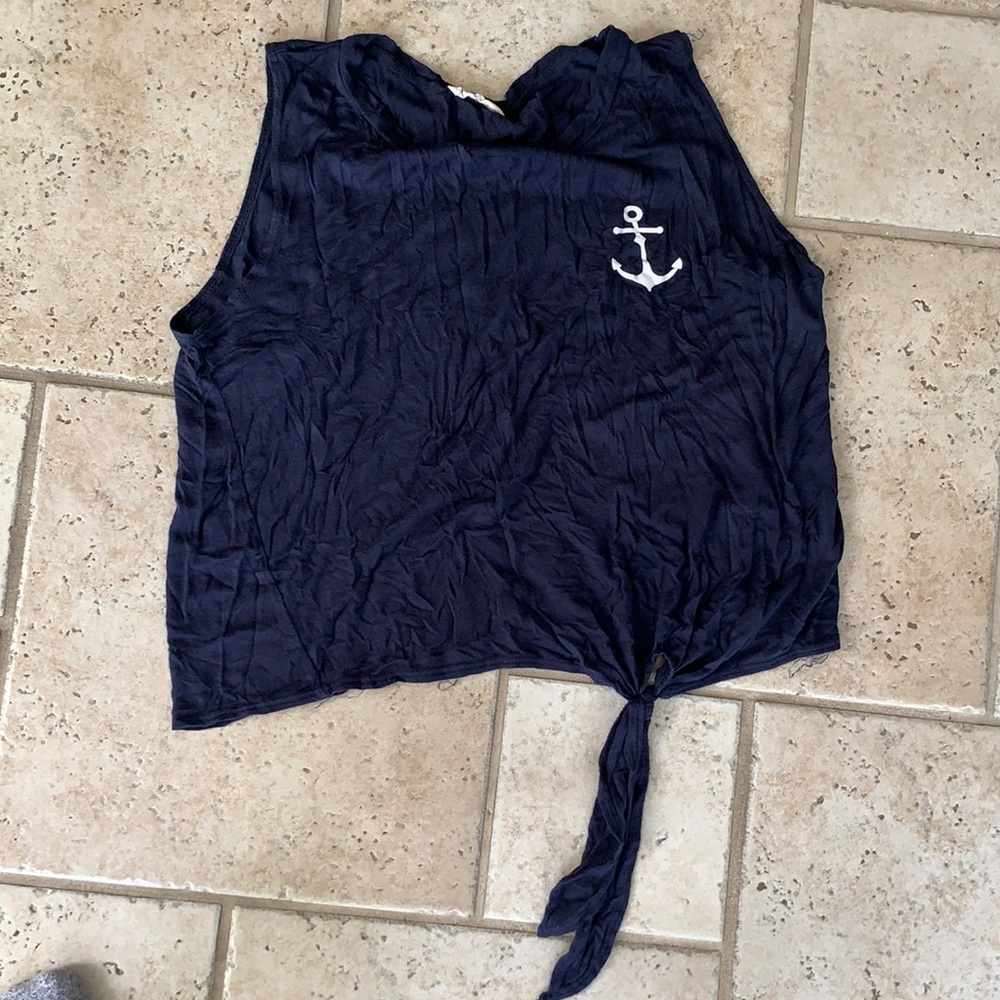 Blue Tie Bottom Top